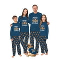 thumbnail image 1 of Hanging with My Cookies Family Matching Pajama Set, Festive Blue Holiday Design with Pet Outfit, 1 of 7