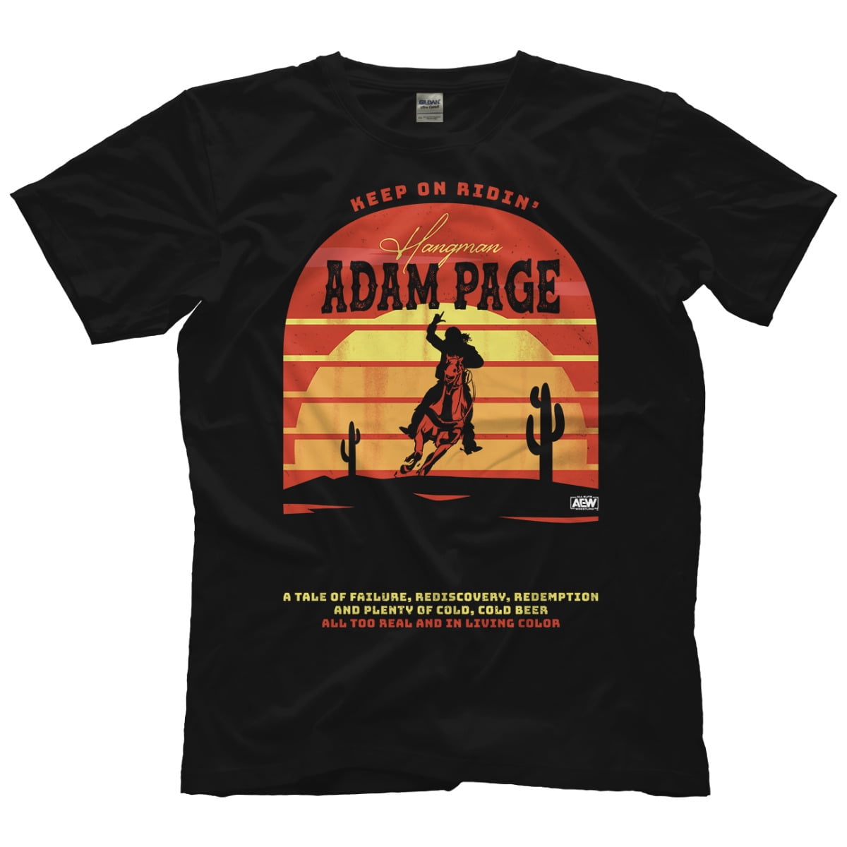 Hangman Adam Page - Sunset AEW Official T-Shirt - Walmart.com