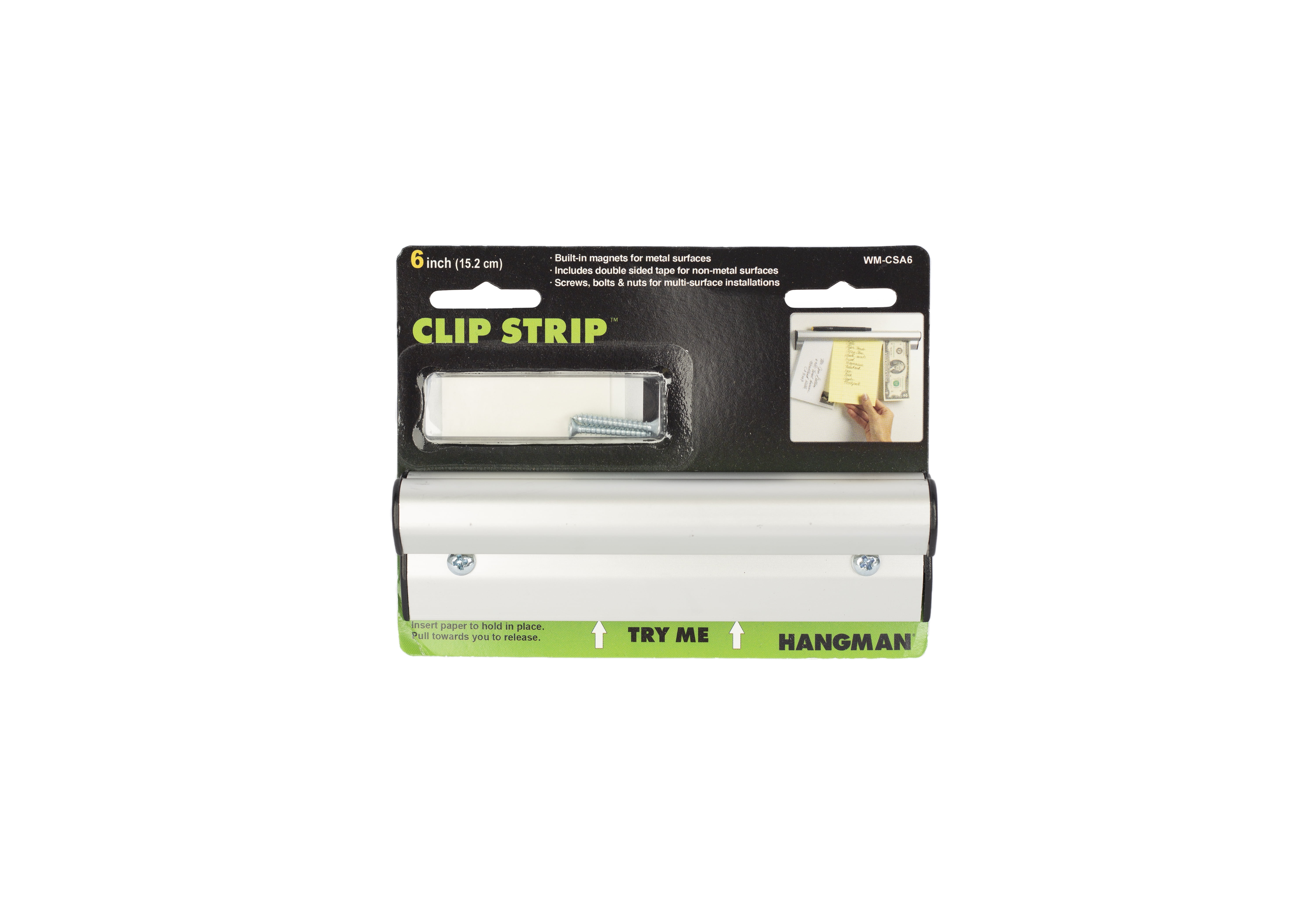 Hangman Clip Strip Note and Paper Holder - 6"