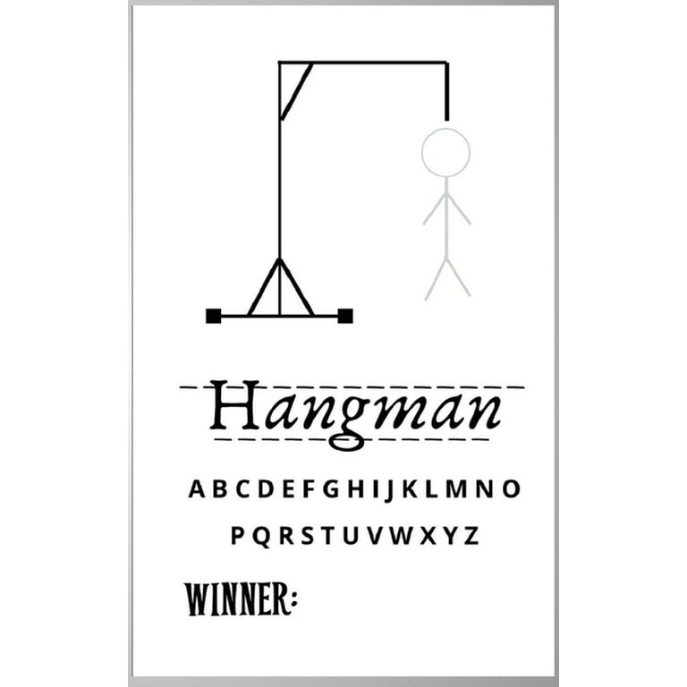Hangman : Funny and beautiful brain game book Large Pages for Easy Play  (Hardcover) 