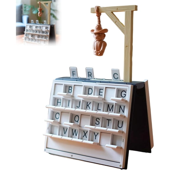 Hangman Game Hangman Game Magnetic Cowboy Words Spelling Challenge Table Game Portable Books Design Board Game for Adults