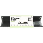Hangman No Stud Floating Shelf - 18" Black - Aluminum - Level and Hardware Included - No Drills or Anchors Needed