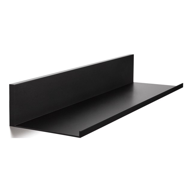 Hangman No Stud Floating Shelf 24" Black Aluminum Level and