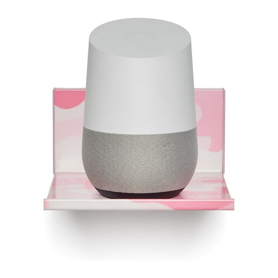 Hangman No Stud Smart Device Shelf, Pink Camo, SMS-PCW, for Streaming Devices, Small Cameras, Diffusers, Phone Charging