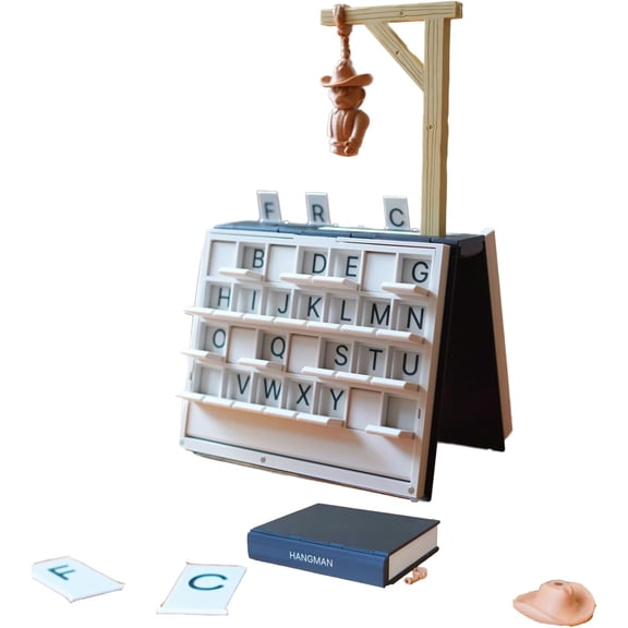 SAFEYMOM  hangman game, Vocabulary Words Spelling Challenge Table Game, Hangman Challenge Game,Portable Books Design Board Game for Adults