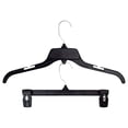 thumbnail image 1 of Hangon Combo Set Recycled Plastic Shirt & Pants Hangers, 17 Inch & 12 Inch, Black, 30 Pack, 1 of 7