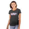 thumbnail image 1 of Hangry Food Lover Hungry Angry Mad Womens Slim Fit Graphic Tee Brisco Brands M, 1 of 4