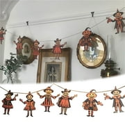 2packs Hangs,Halloween Vintage Bunting Wooden Autumn Decorations Halloween Decorations These Decorations Usually Have A Strong Retro by Luwxia