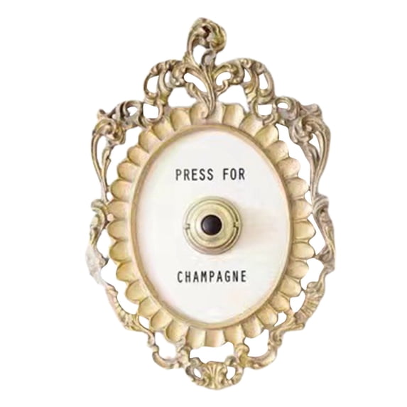 Hangs Pendant 2 European Style Champagne Button Doorbell for Elegant Home Modern Door Accessory with Sleek Finish and Easy Installation