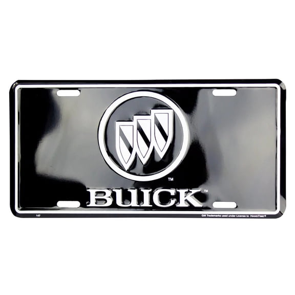 Hangtime Buick Logo on Black 6x12 License Plate