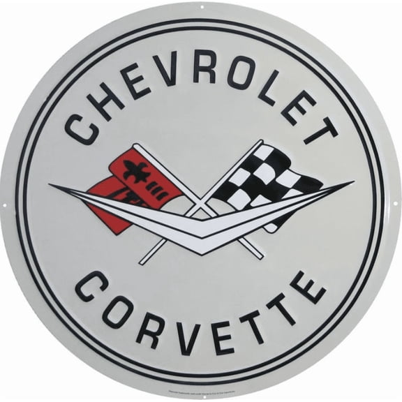 Hangtime Chevrolet Corvette Nostalgic 24 inch Garage Sign