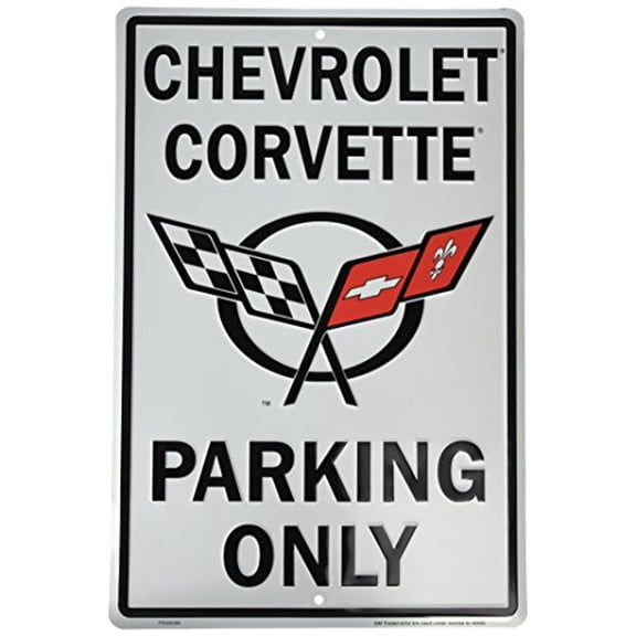 Hangtime Chevrolet Corvette Parking Only 12x16 inch sign