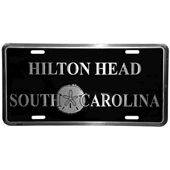 Hangtime Hilton Head with Sand Dollar 6x12 License Plate