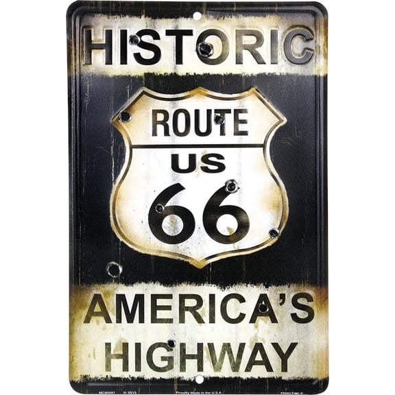 Hangtime Historic Route 66 America's Highway 8x12 Parking Sing