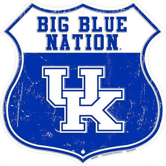 Hangtime Kentucky Big Blue Nation Metal Route Sign 12 x 12 inches