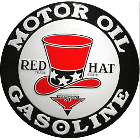 Hangtime Red Hat Motor Oil Nostalgic 24 inch Garage Sign