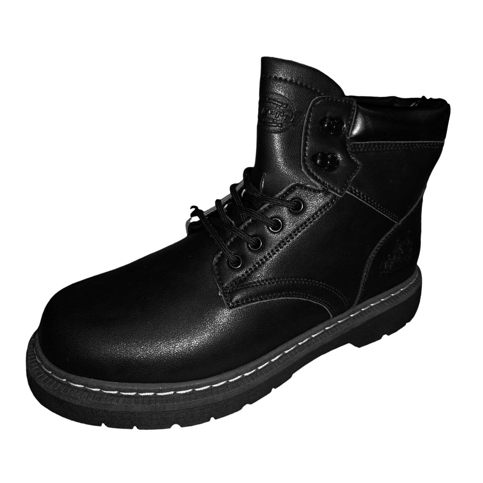 Hangyan Women's Vintage Leather Comfort Low Cut All Over Ankle Boots