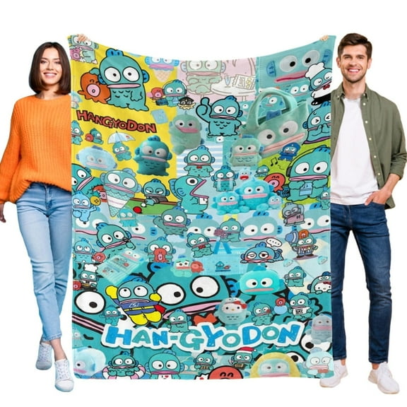 Hangyodon Blanket Flannel Soft Sofa Bed Throw for Sofa Couch Birthday Gift