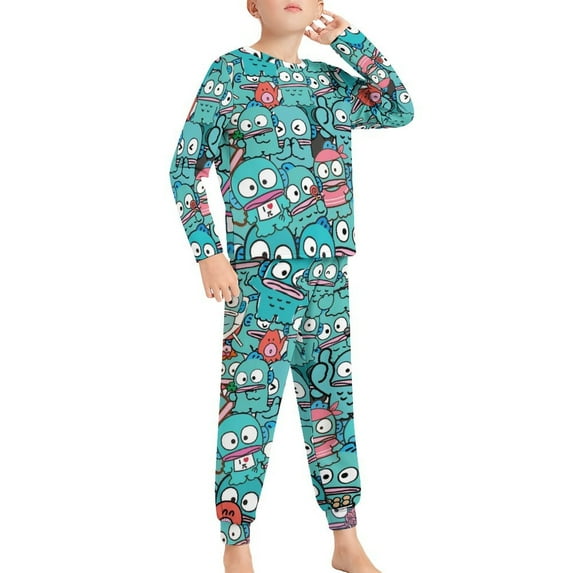Hangyodon Long Sleeve Top And Pants 2 Piece Pajama Set