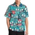 thumbnail image 1 of Hangyodon Men's Hawaiian Shirts Short Sleeve Button Down Casual Shirts Summer Tropical Aloha Beach Shirts, 1 of 7