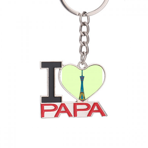 Hangzhou Semaphore Tower Plot Keychain Metal Keyring Holder Love PAPA Father