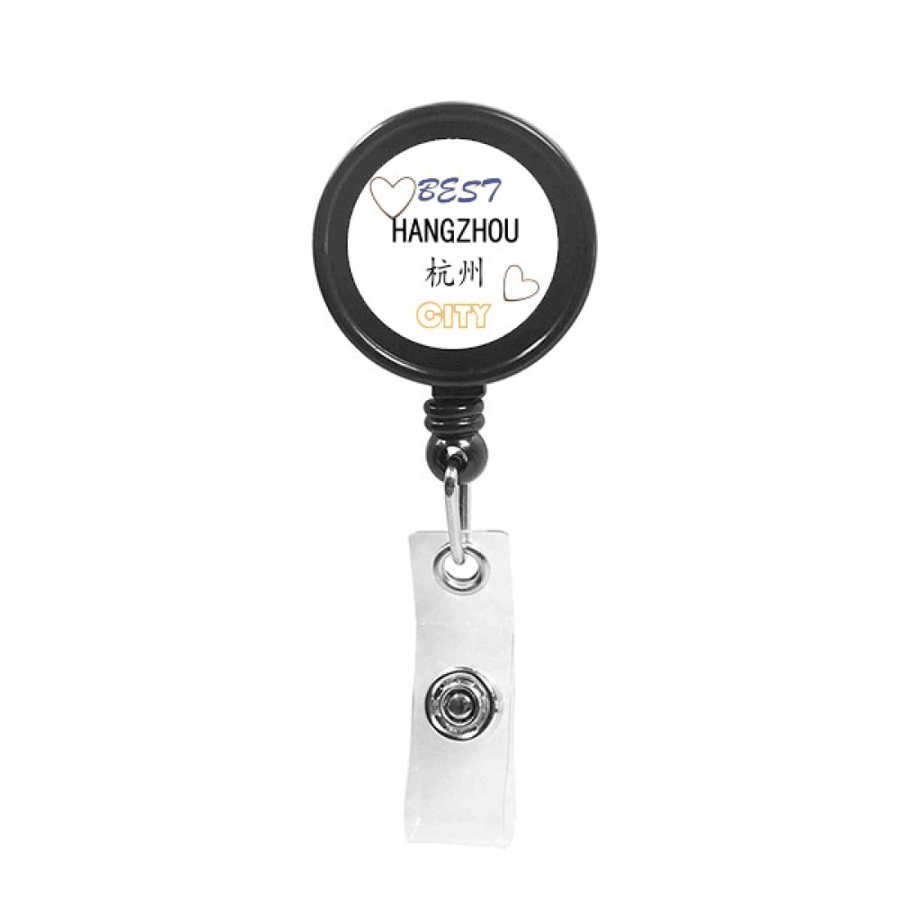 Hangzhou Sign Art Deco  Fashion Retractable Keychain Badge Holder ID Badge