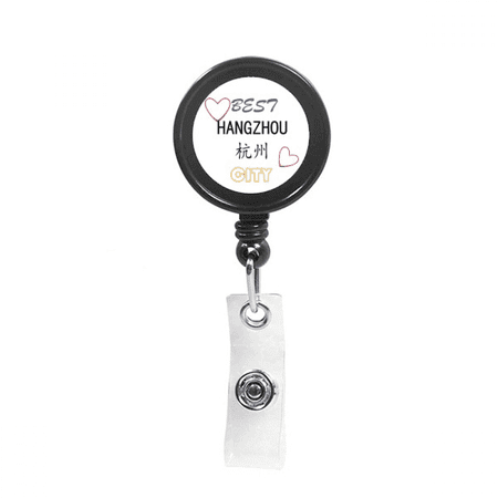 Hangzhou Sign Art Deco Fashion Retractable Keychain Badge Holder ID Badge