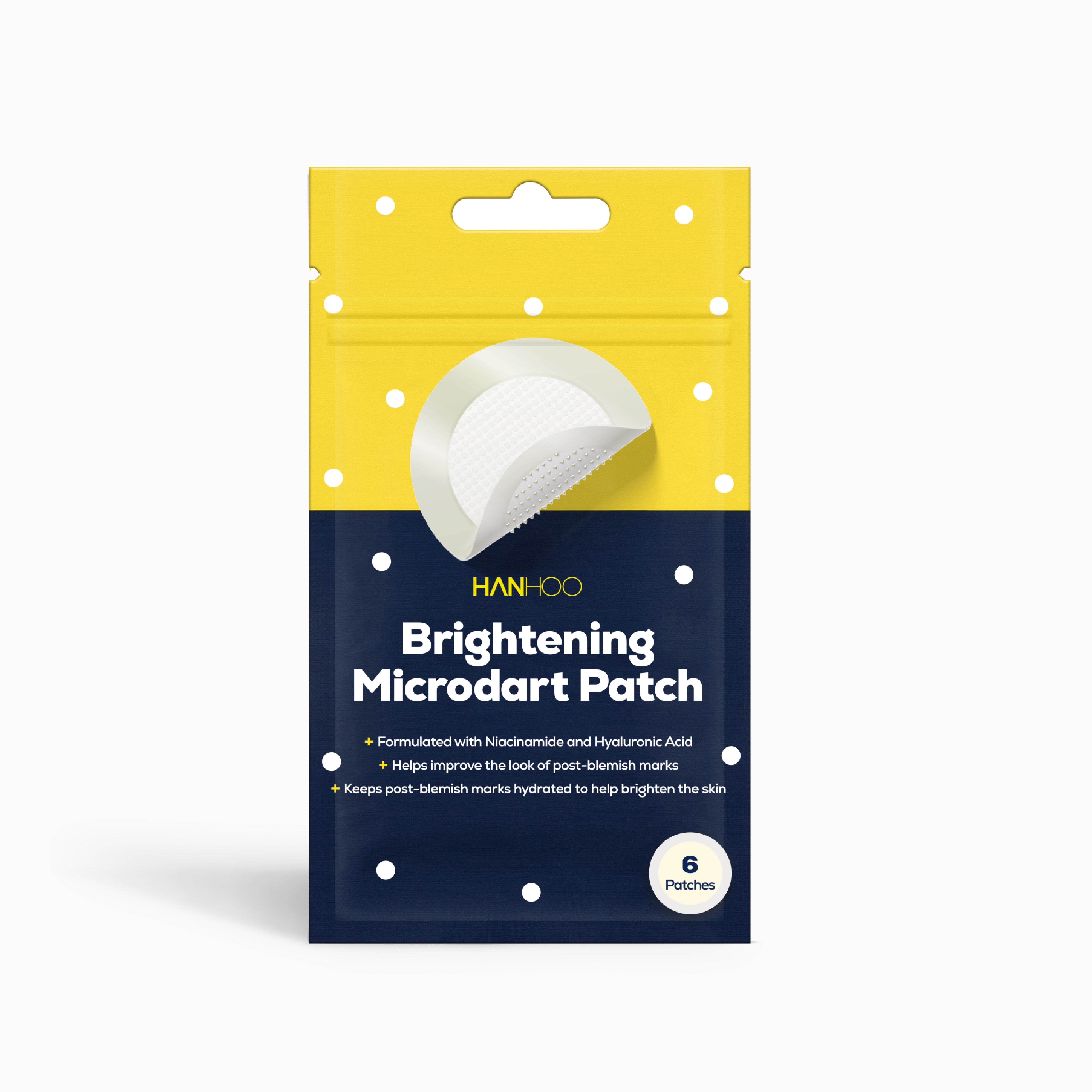 Hanhoo Microdart Patch with 2% Niacinamide for Brightening Facial Treatment, 6 Ct