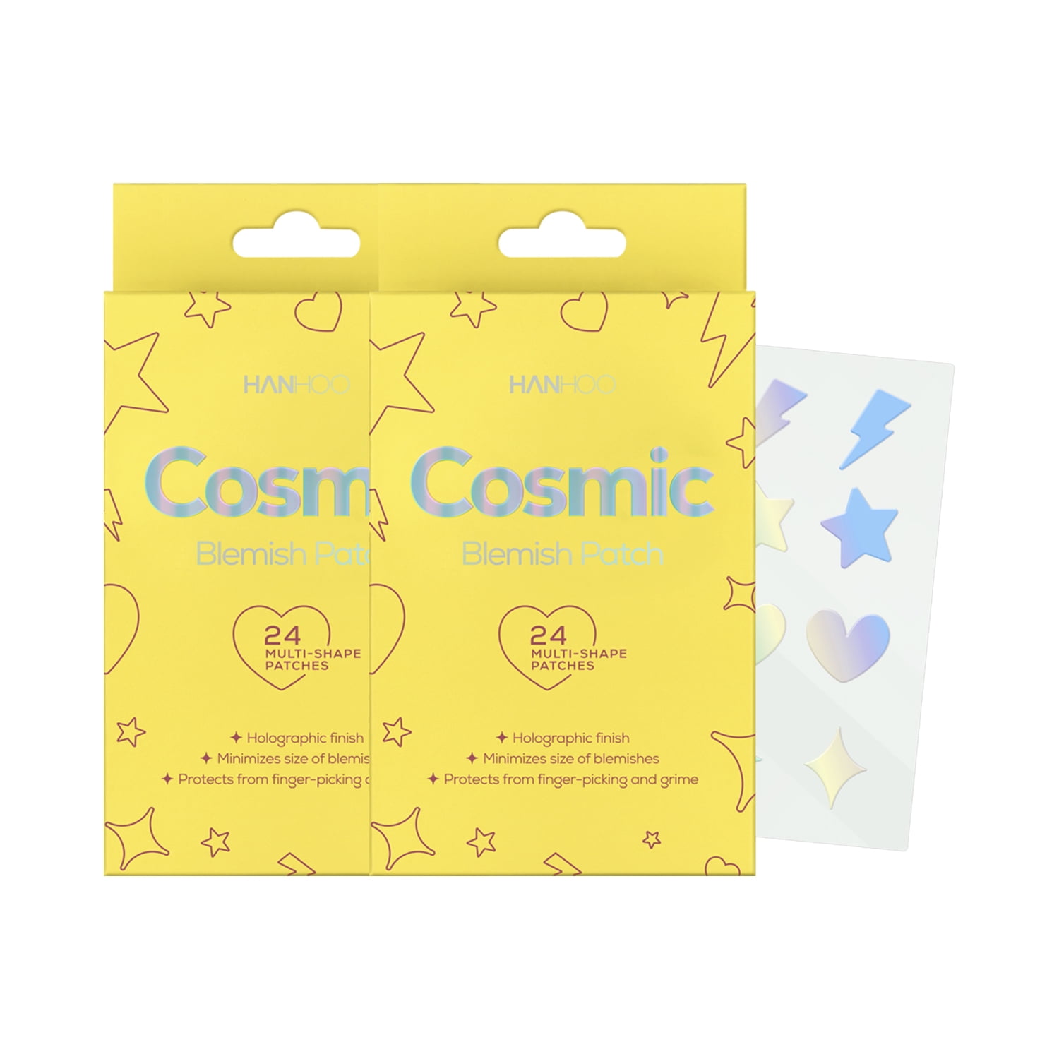Hanhoo Cosmic Blemish Patch, 48 Count, Holographic Pimple Patches ...