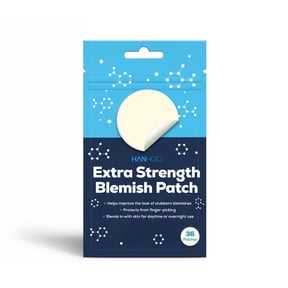 Hanhoo Extra Strength Blemish Patch with Salicylic Acid and Hydrocolloid, Latex-Free, Acne Treatment for All Skin Types, 36 Ct.