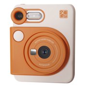 Hanin M6 Instant Camera + Instant-Film 10 Sheets 2x3 , Bluetooth Smartphone Printer for iOS & Android, APP to Adjust 5 Level Filter, 2-in-1 Portable Print Camera, Orange
