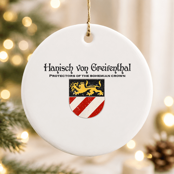 Hanisch Von Greifenthal Protectors of the Bohemian Crown Christmas Ornament, Holiday Keepsake Gift, Ceramic Ornament