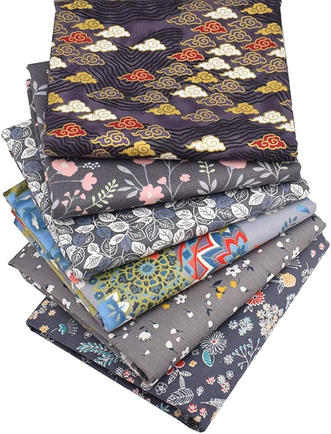 Hanjunzhao Dark Gray Fat Quarters Fabric Bundles 18 X 22 Inch For 