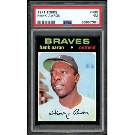 Hank Aaron Card 1971 Topps #400 (sharp / centered) PSA 7