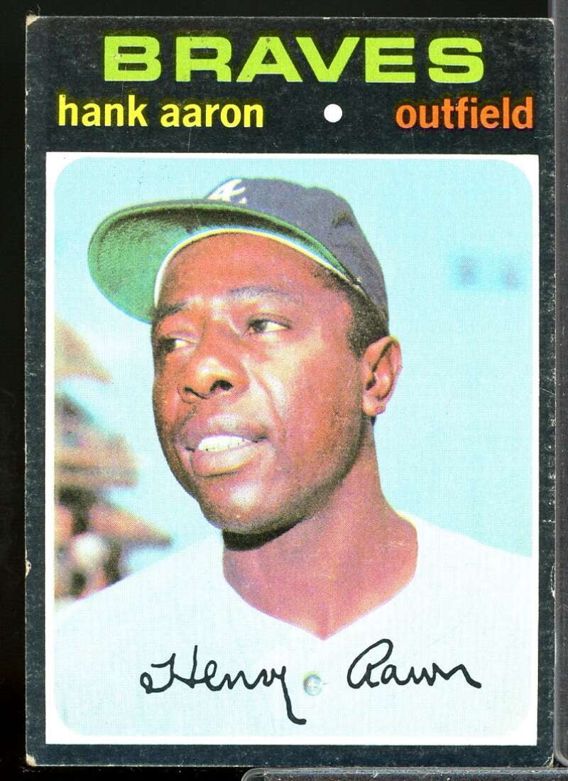 Hank Aaron Card 1971 Topps #400 - Walmart.com
