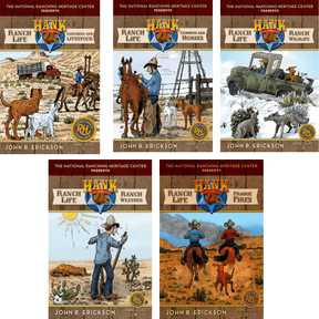 Hank the Cowdog Nonfiction : Ranch Life Learning Series Set : Ranching and Livestock; Cowboys and Horses; Ranch Wildlife; Ranch Weather; Prairie Fires by John R. Erickson (Paperback Collection)