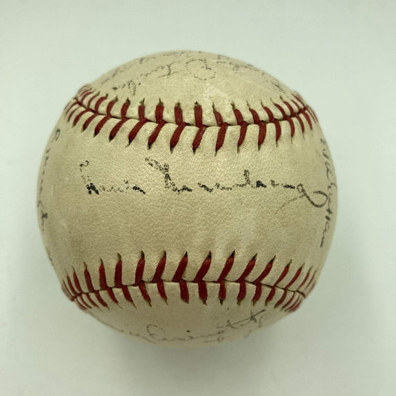 Hank Greenberg 1945 World War 2 Army Team Signed Baseball JSA WWII With JSA COA