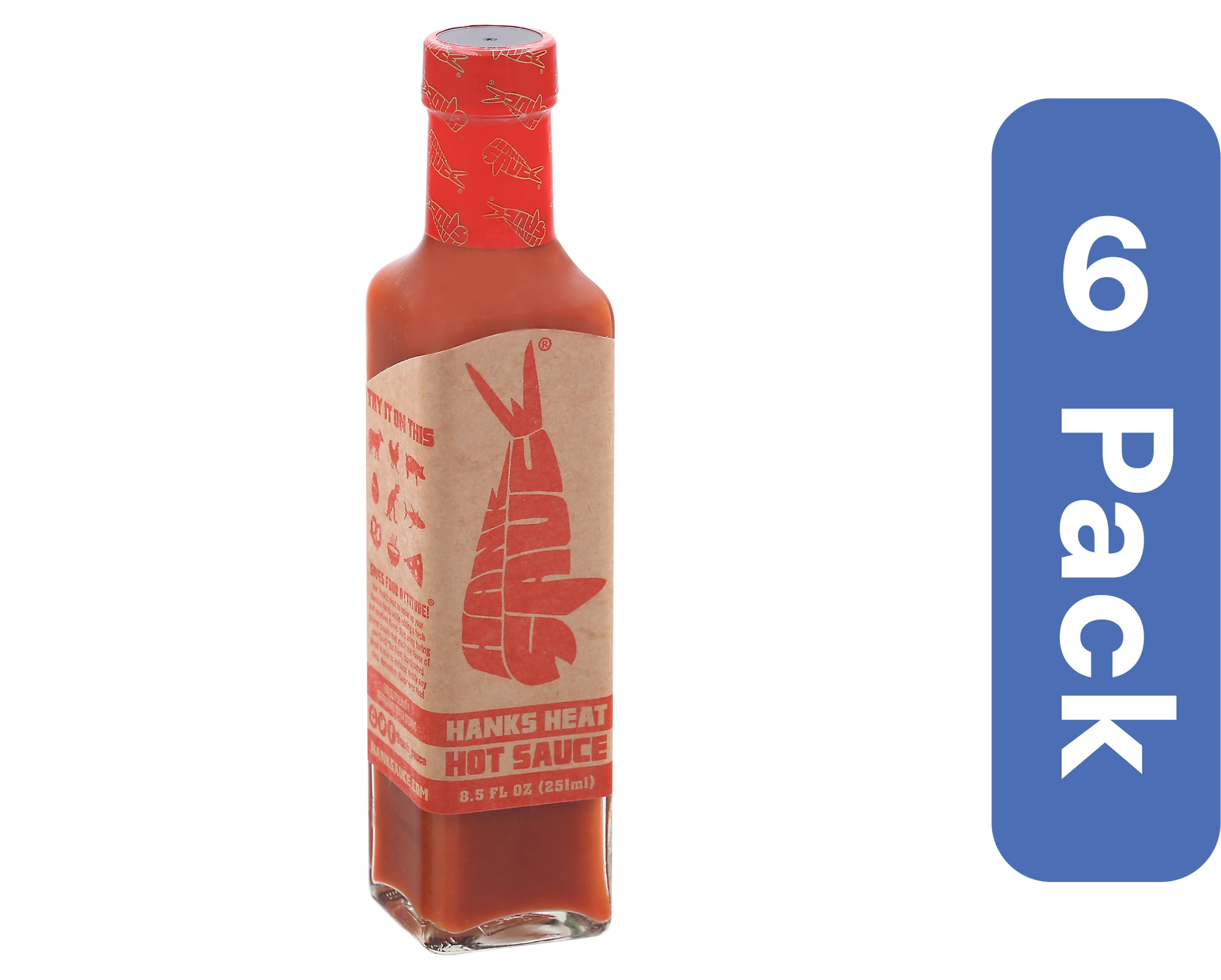 Hank Sauce Heat Hot Sauce 8.5 oz (Pack of 6)