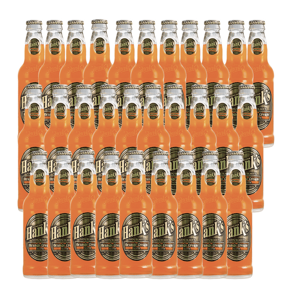 Hank's Genuine Gourmet Orange Cream Soda, 12 fl oz Bottles – Premium Craft Soda with Citrus, Creamy Flavor – Nostalgic Creamsicle Taste, Pack of 30