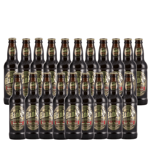 Hank's Genuine Gourmet Root Beer, 12 fl oz Bottles – Premium Craft Soda with Rich, Creamy Flavor – Authentic Philadelphia Recipe, Pack of 20
