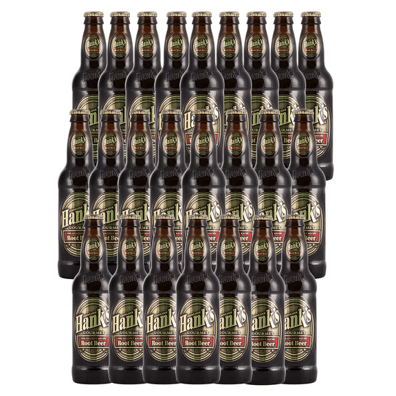 Hank's Genuine Gourmet Root Beer, 12 fl oz Bottles Premium Craft Soda with Rich, Creamy Flavor Authentic Philadelphia Recipe, Pack of 24