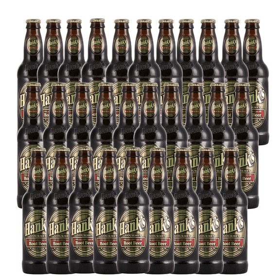 Hank's Genuine Gourmet Root Beer, 12 fl oz Bottles Premium Craft Soda with Rich, Creamy Flavor Authentic Philadelphia Recipe, Pack of 30