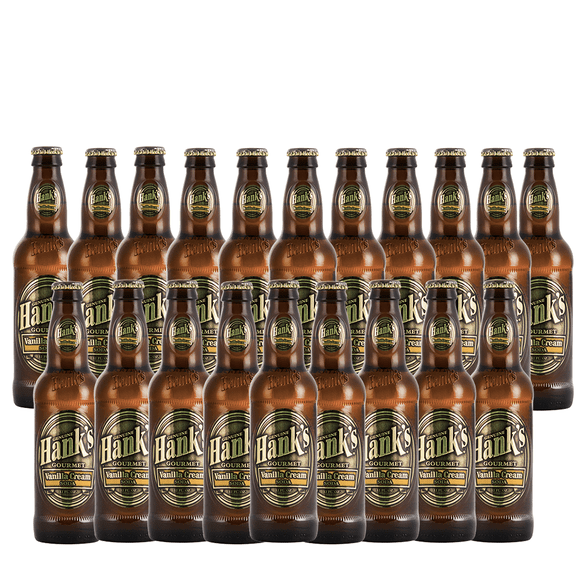 Hank's Genuine Gourmet Vanilla Cream Soda, 12 fl oz Bottles  Premium Craft Soda with Rich, Robust Flavor, Pack of 20