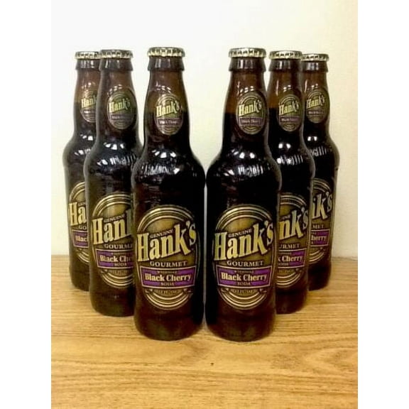 Hank's Gourmet Black Cherry - 12 Pack - Glass Bottle Soda Pop