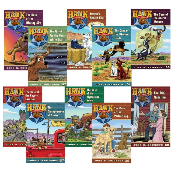 Hank the Cowdog, Books 51-60: Blazing Sky, Great White Quail, Drover's Secret Life & More! by John R. Erickson (Paperback Collection)