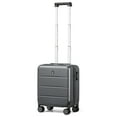 thumbnail image 1 of Hanke 14'' Laptop Suitcase, Graphite Grey, Polycarbonate, Underseat Carry On, TSA Lock, Lightweight, 1 of 9