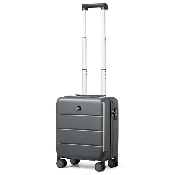 Hanke 14'' Laptop Suitcase, Graphite Grey, Polycarbonate, Underseat Carry On, TSA Lock, Lightweight