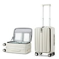 thumbnail image 1 of Hanke 20"Carry On Luggage with Wheels, Ivory White, 1 of 9