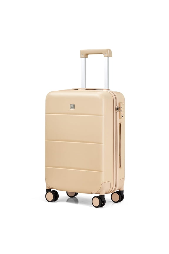 24 Inch Luggage Hard Shell Suitcase Medium Luggage with Spinner Wheels Travel Suitcases for Women & Men TSA Approved Luggage Rolling Checked Luggage(Cuba Sand)