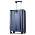 thumbnail image 1 of Hanke 24 Inch Luggage Suitcases With Spinner Wheels Lightweight PC Hard Shell Rolling Suitcase With TSA Lock,Checked-Medium 24-Inch(Dark Blue), 1 of 8